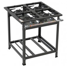Fogão 4 Bocas Ativo Alta Pressão Grelha 30x30 com 4 Queimadores Line