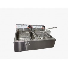 Fritadeira Elétrica 12lts (2 cubas de 6 lts) 5000w com Tampa 220V