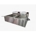 Fritadeira Elétrica 12lts (2 cubas de 6 lts) 5000w com Tampa 220V