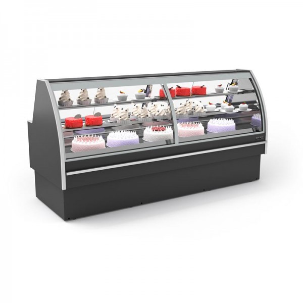 Expositor Padaria Premium Refrigerada Vidro Curvo 1,87 Mts - EPPRRVC 1875 REFRIMATE