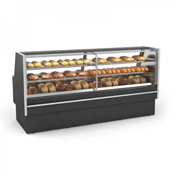 Expositor Padaria Premium Seco Vidro Reto 1,87 Mts - EPPRSVR 1875 REFRIMATE